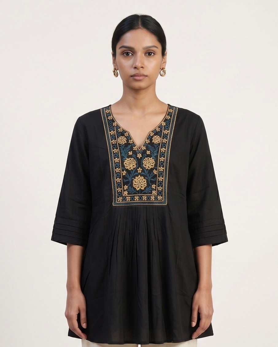 Noor Embroidered Kurti, Levoke kurtis