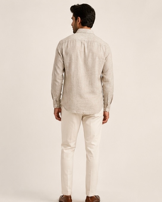 Butter Khadi Shirt in Butter, view 4