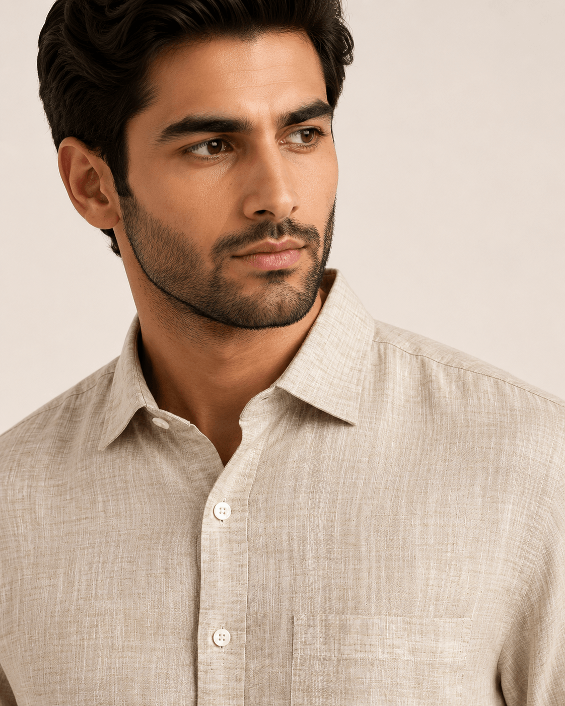 Butter Khadi Shirt in Butter, view 5