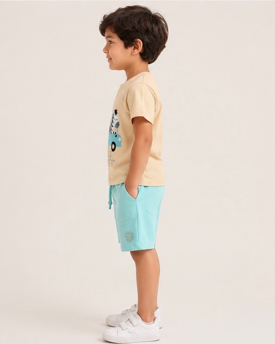 Explorer Applique Co-ord Set in Teal, view 3
