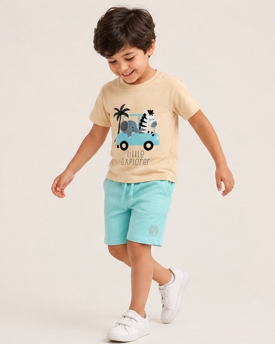 Explorer Applique Co-ord Set in Teal, view 4