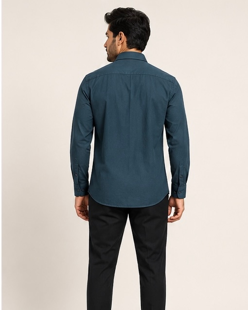 Forest Linen Shirt in Forest Green, view 2