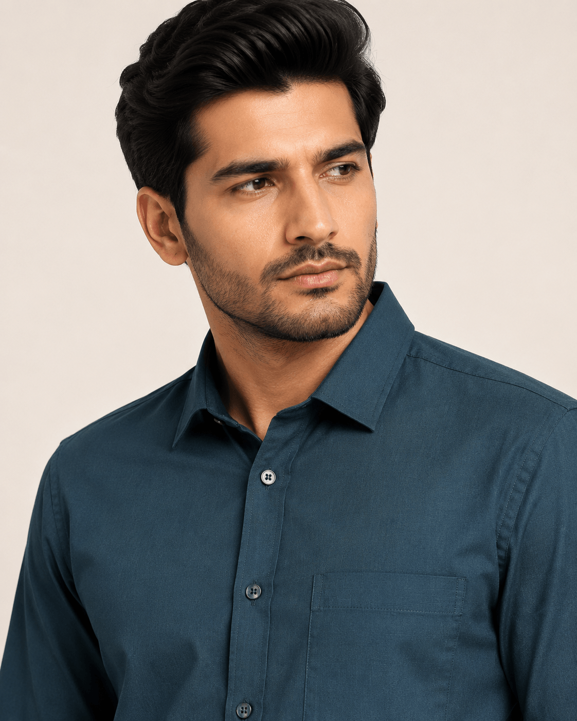 Forest Linen Shirt in Forest Green, view 4