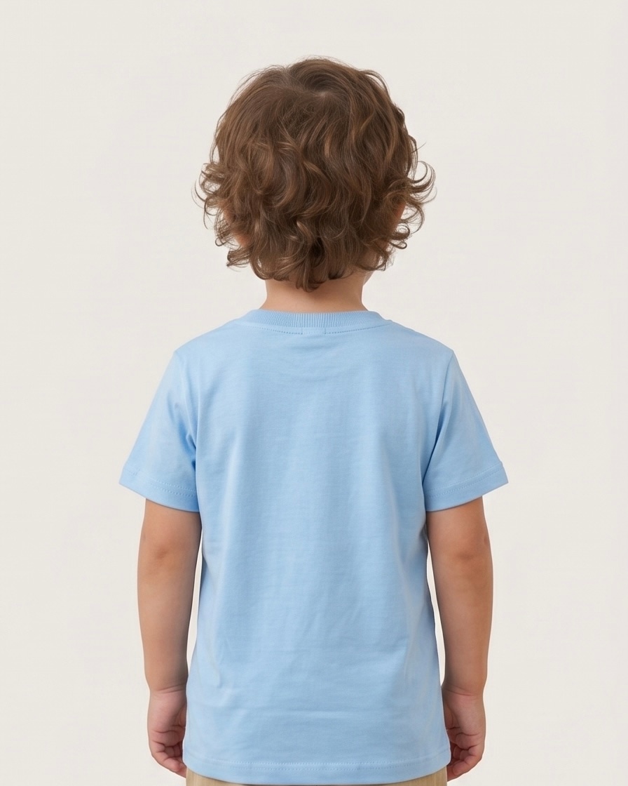 Levoke Logo Crew Tee in Powder Blue, view 2