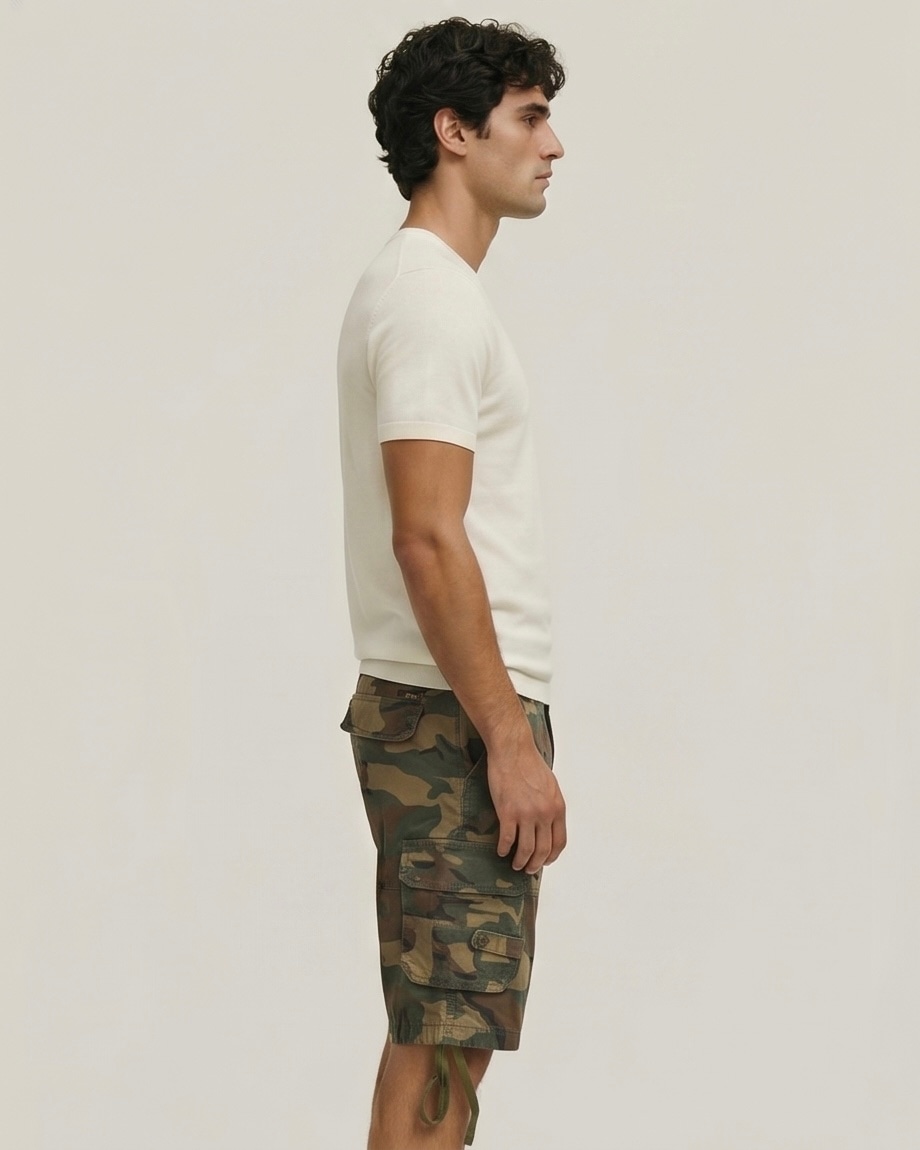 Bivouac Camo Cargo Short in Field Camo, view 3