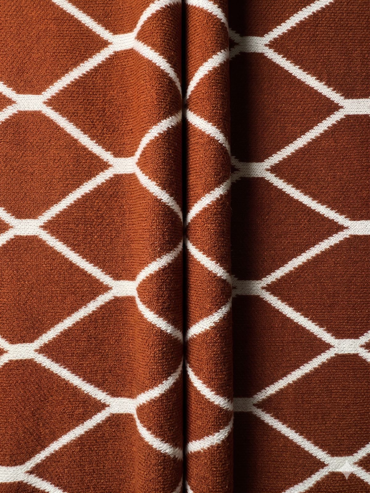 Milano Luxe Knit Polo in Rust Brown, view 5