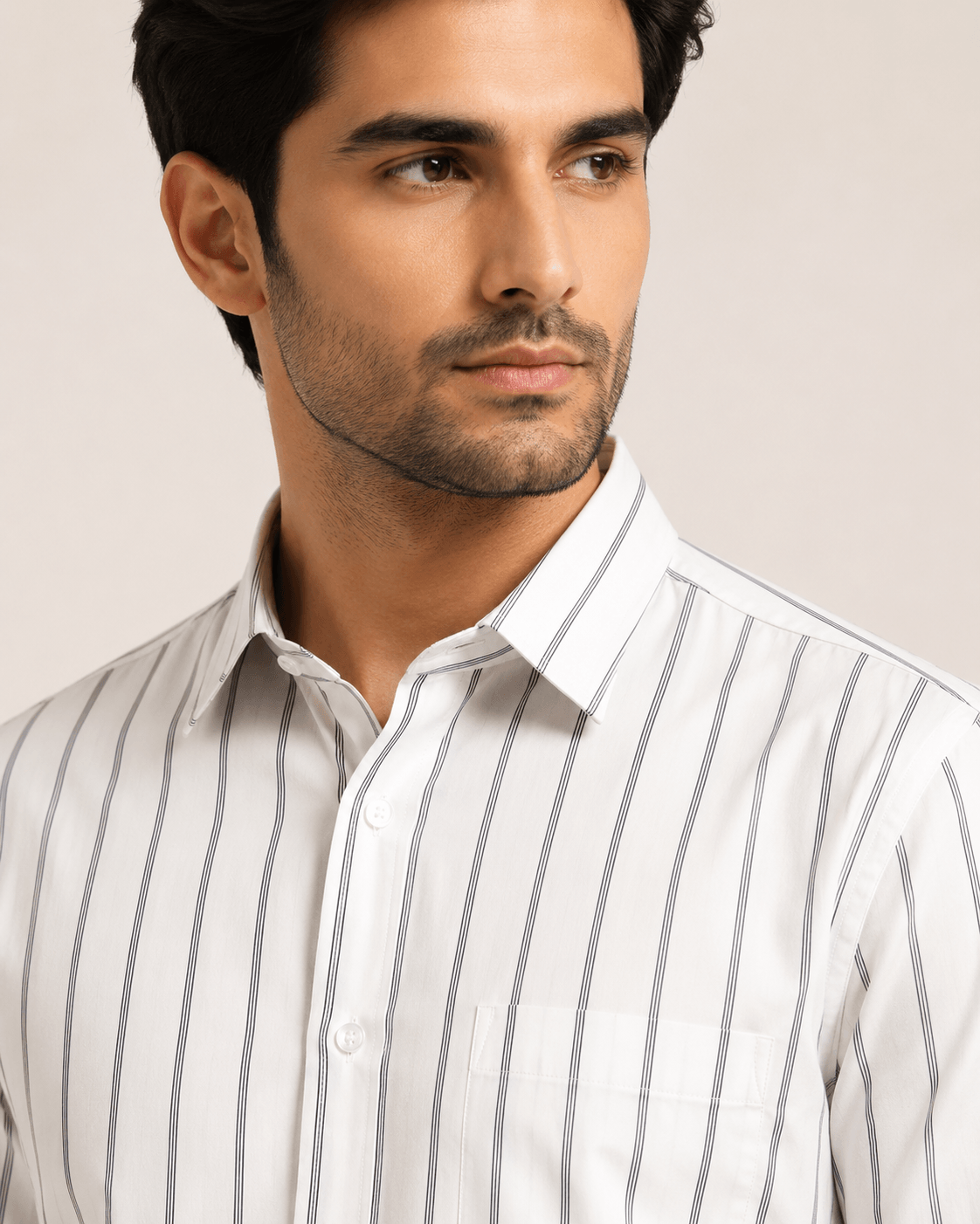 Monaco Stripe Shirt in Coral Stripe, view 8