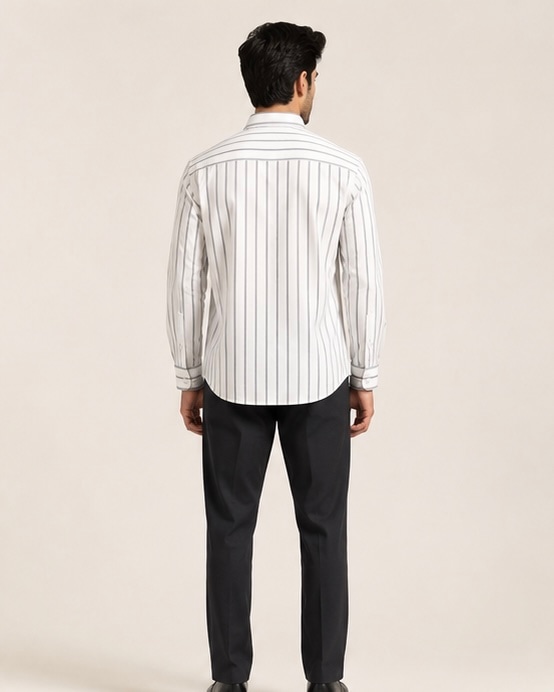 Monaco Stripe Shirt in Coral Stripe, view 9