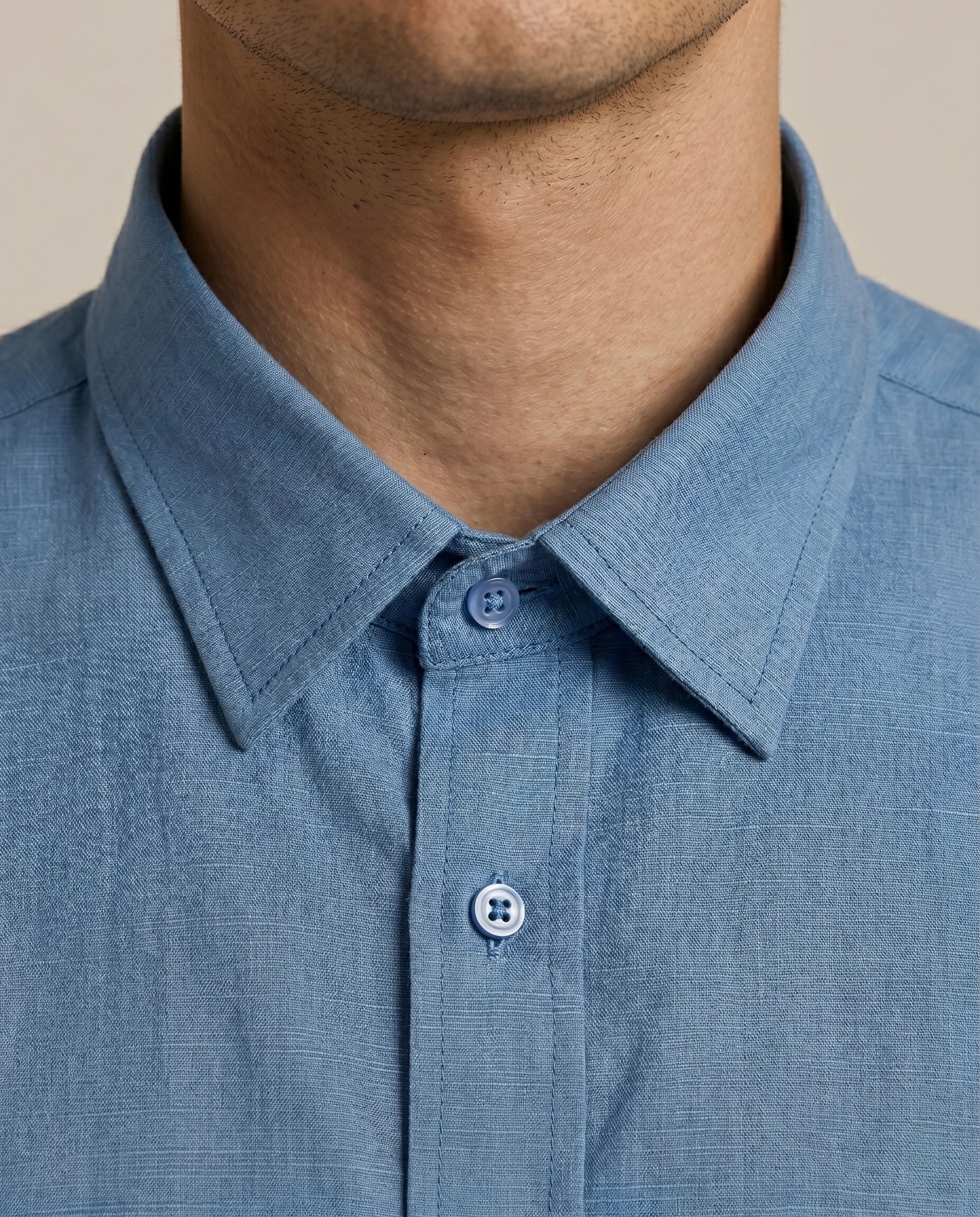 Ocean Linen Shirt in Ocean Blue, view 5